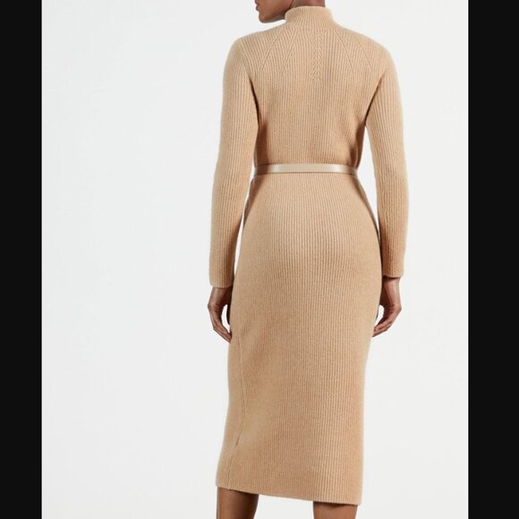 Ted Baker London Womens Conniey Knit Midi Dress in Camel SZ 6 NO BELT - Picture 5 of 6